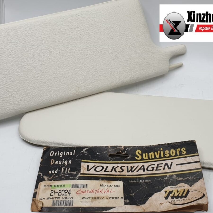 WHITE SUN VISOR PAIR,VW BEETLE T1 CABRIOLET ONLY 65-72 (151857551C_OEM)