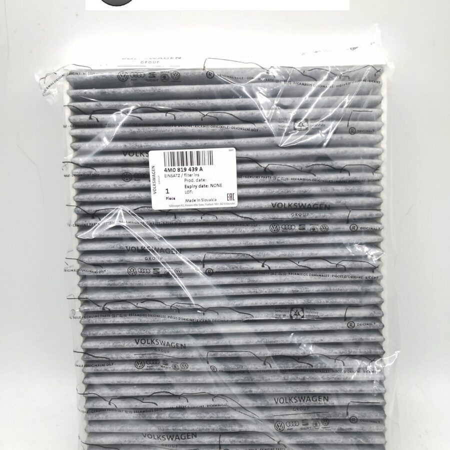 AUDI A4 1.4CC 2015 onwards, AUDI Q7 2017 onwards 2.0CC, AUDI Q5 2017 onwards2.0CC, AUDI Q7 up to 20162.0CC AIR CON FILTER (4M0819439A)